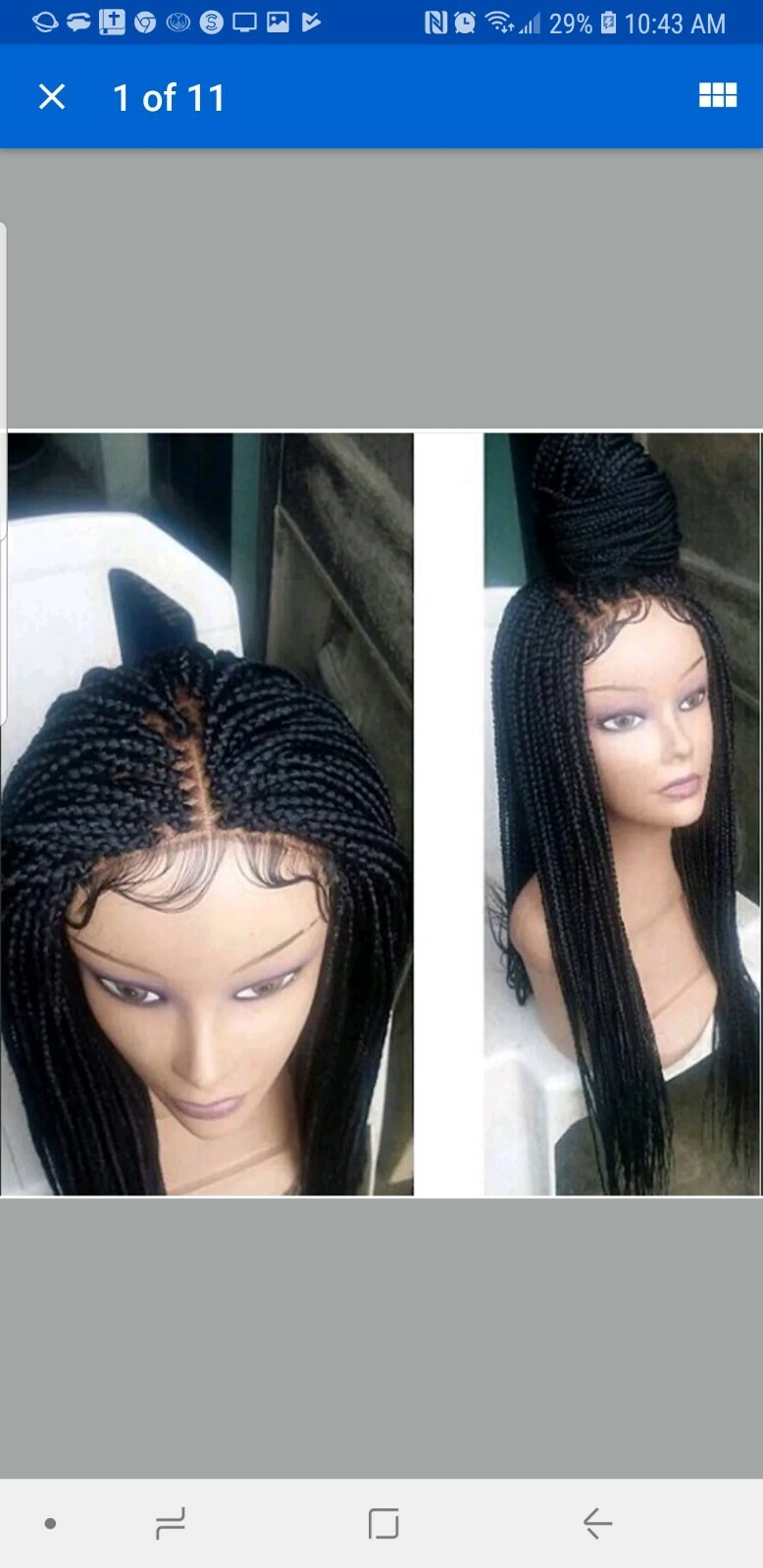 Braided wig:Handmade Cornrows & lemonade braids wigs,PRE-ORDER ONLY.2-3WEEKS.USA