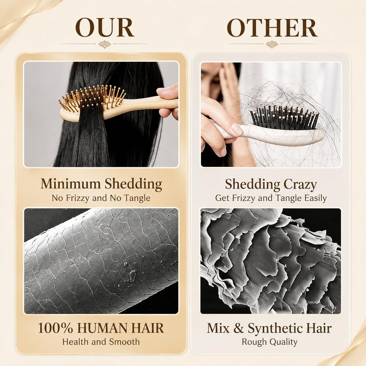 18 Inch Body Wave V Part Wig – 220% Density, Glueless Clip-In Half Wig for Women