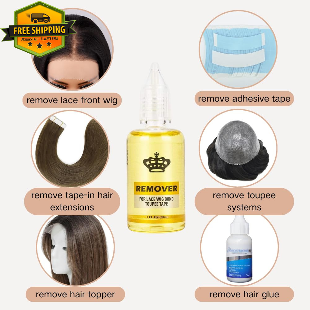 Tape In Hair Extension Remover Glue Adhesive Remover Wig Hairpiece Care