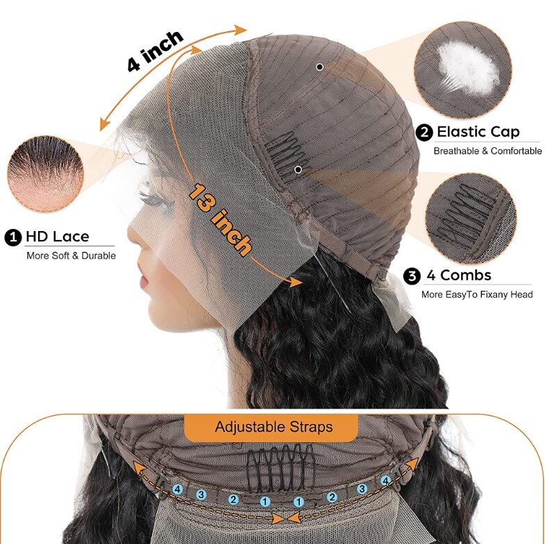13×4 Lace Front Short Bob Pixie Cut Human Hair Wig 8 Inch for Women Pre Plucked