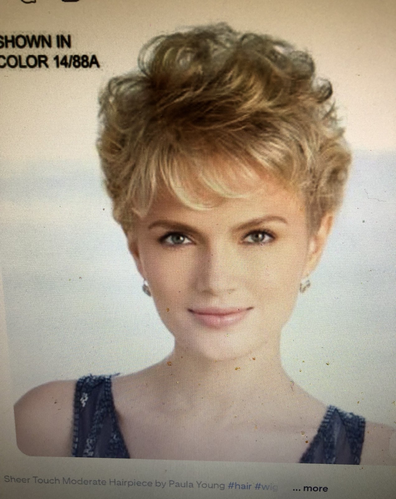 Paula Young Topper SHEER TOUCH MODERATE Mono 14/88A GOLDEN WHEAT Blonde