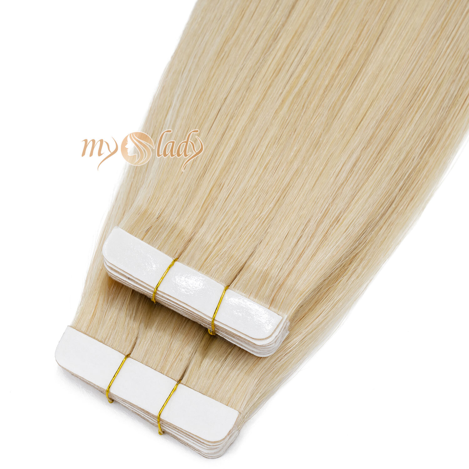 12″-24″ Tape in Hair Extensions Remy Human Hair100G Full Head Straight Highlight