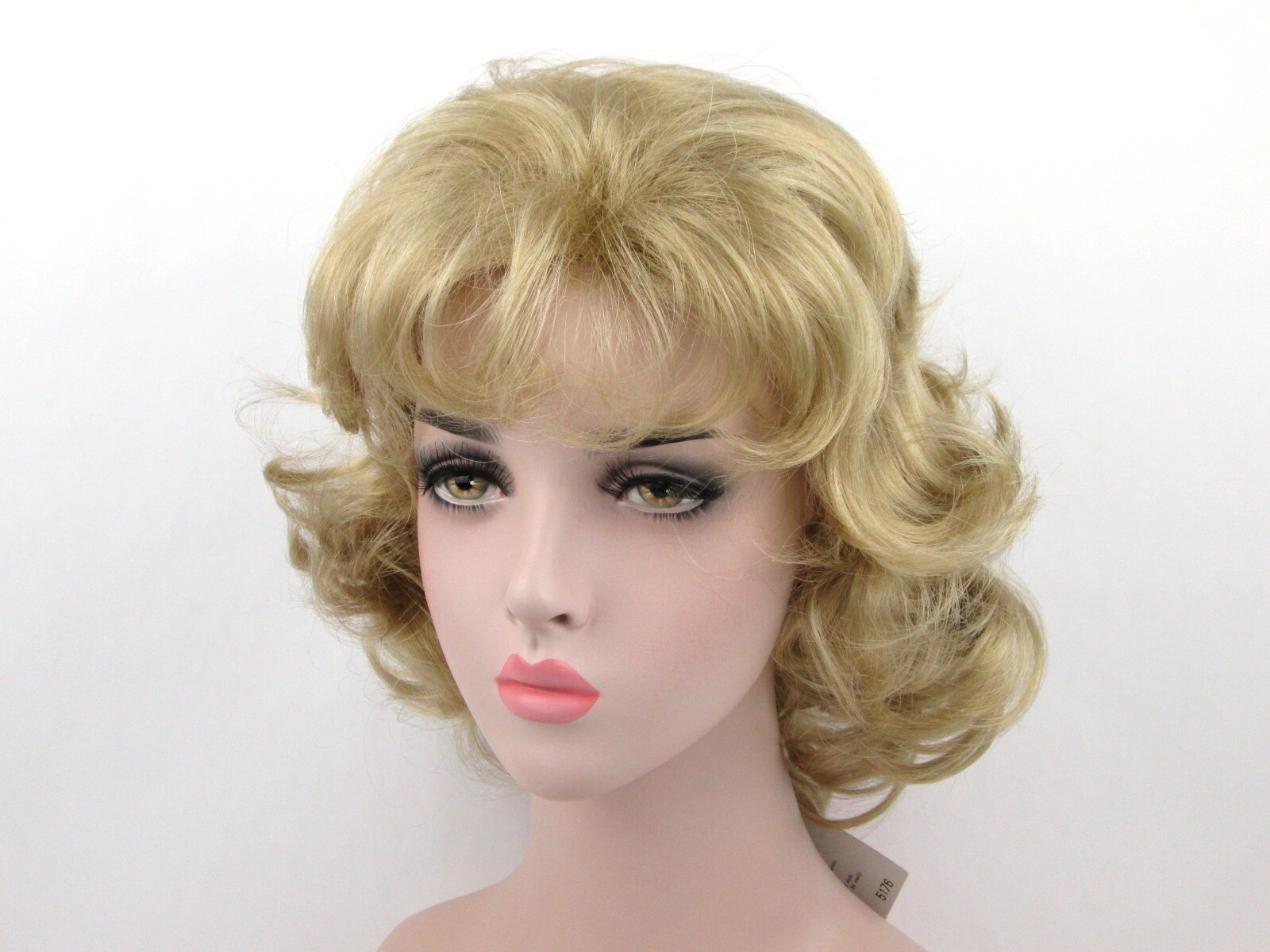 WOMEN SHORT COLLAR-LENGTH GYPSY PAGE LOOSE CURLS CURLY WIG HANNAH GOLDEN GIRLS