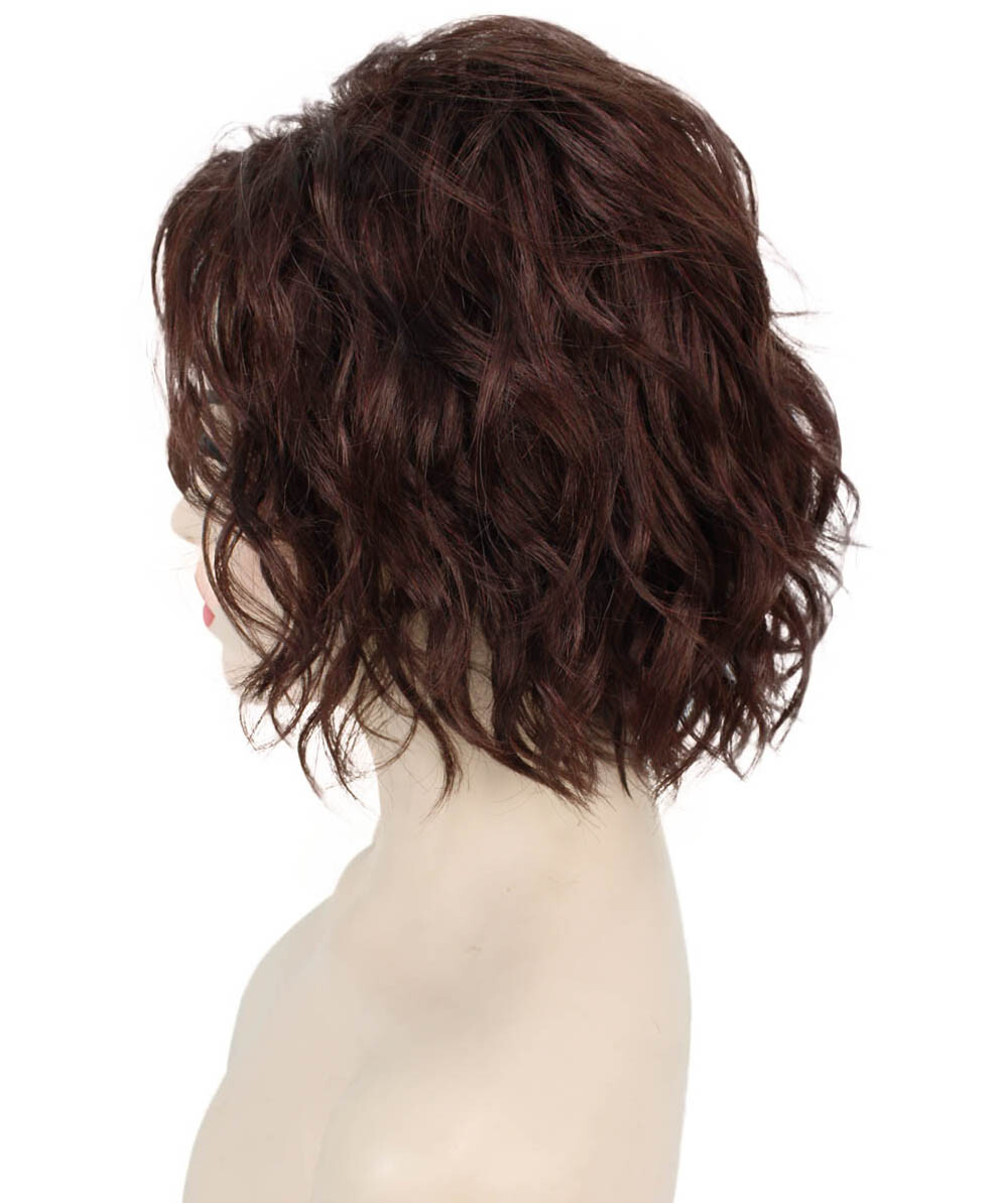 Marlene – Srraight Kanekalon Synthetic Fiber Full Wig, 4-10 in, Dark Auburn