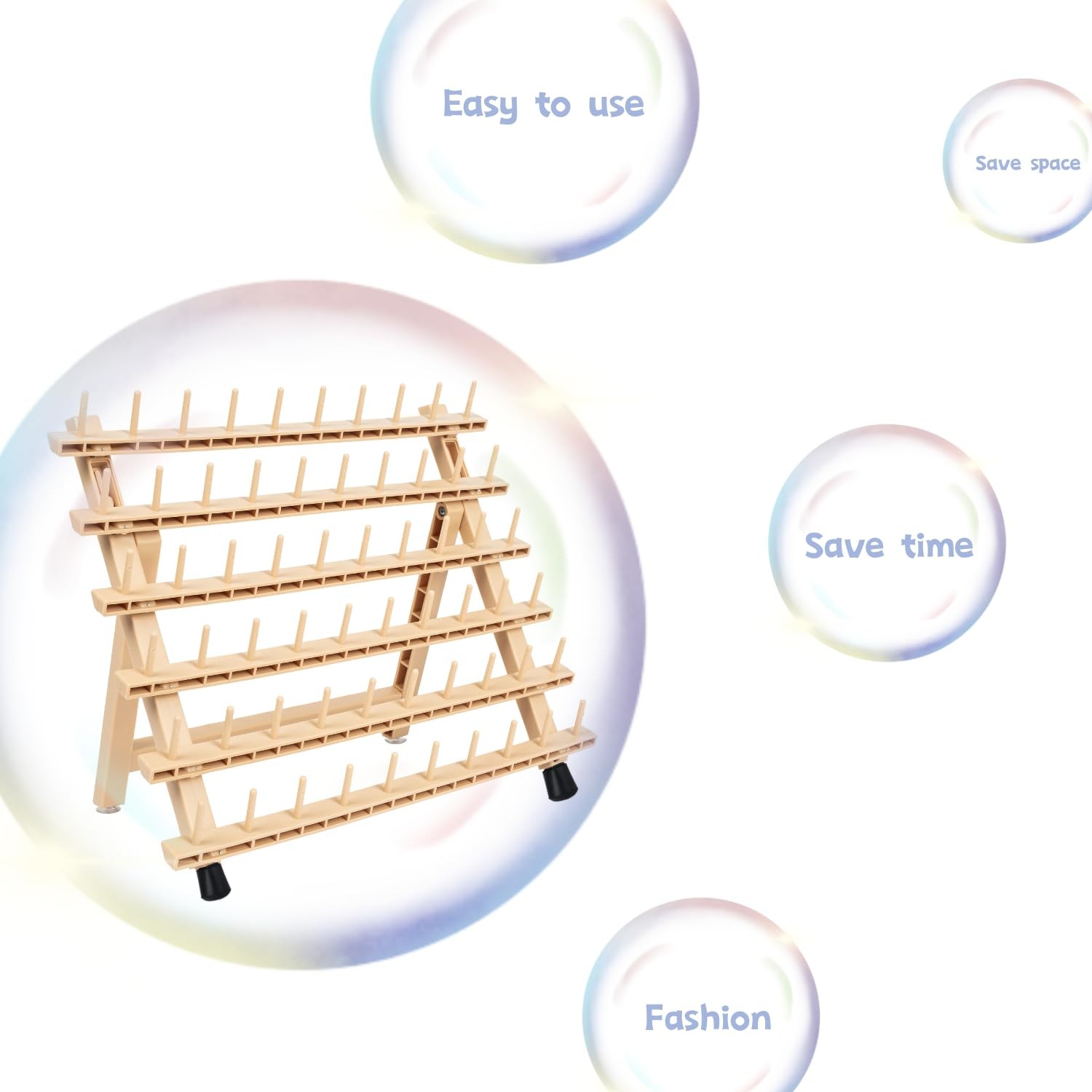 Braiding Hair Rack with 60 Pegs Standing Versatile Extension Hair Holder with…
