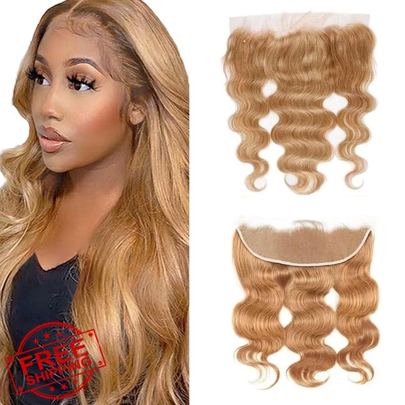 YiweYowe #27 Blonde 28 Inch Lace Closure