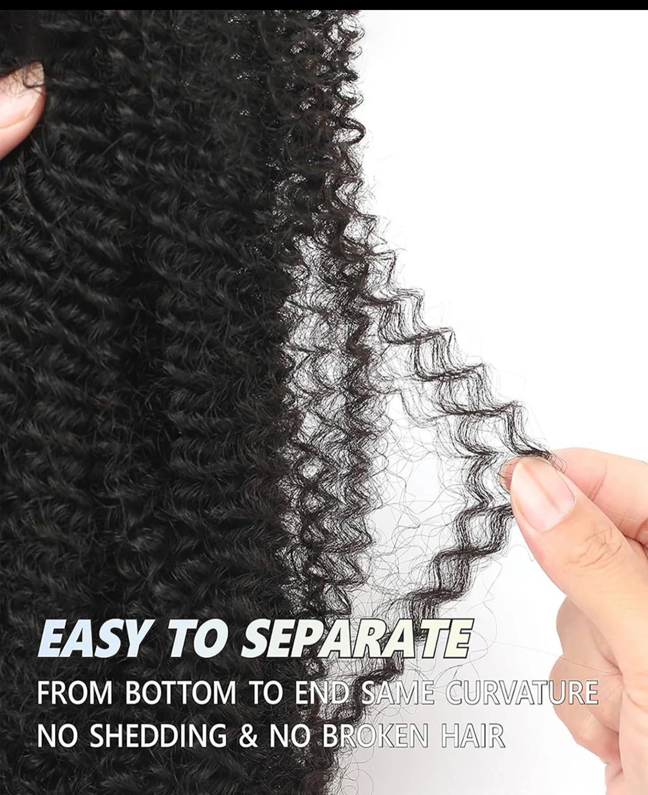 Queensky Afro Kinky Twist Synthetic Hair Extension Black 12in 100g