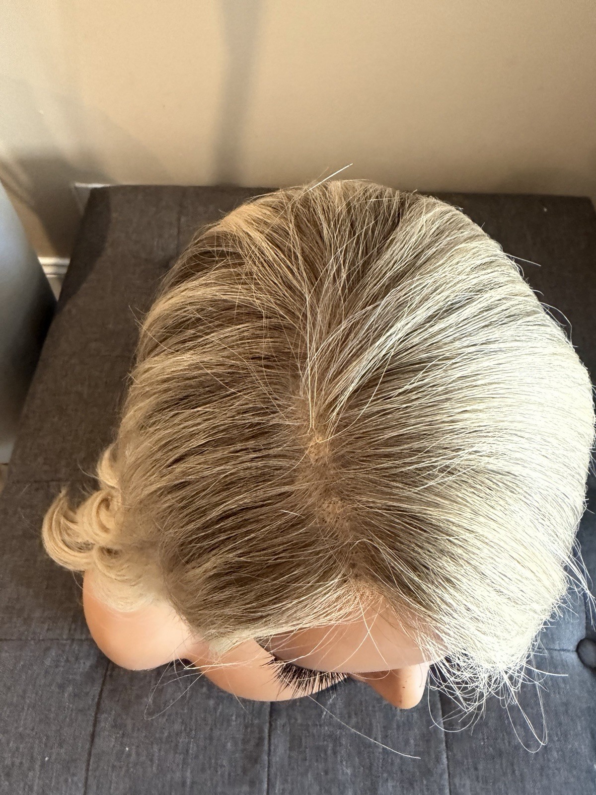 European Texture human hair wig Pre Owned Small Wig 18 Inches Lace Top