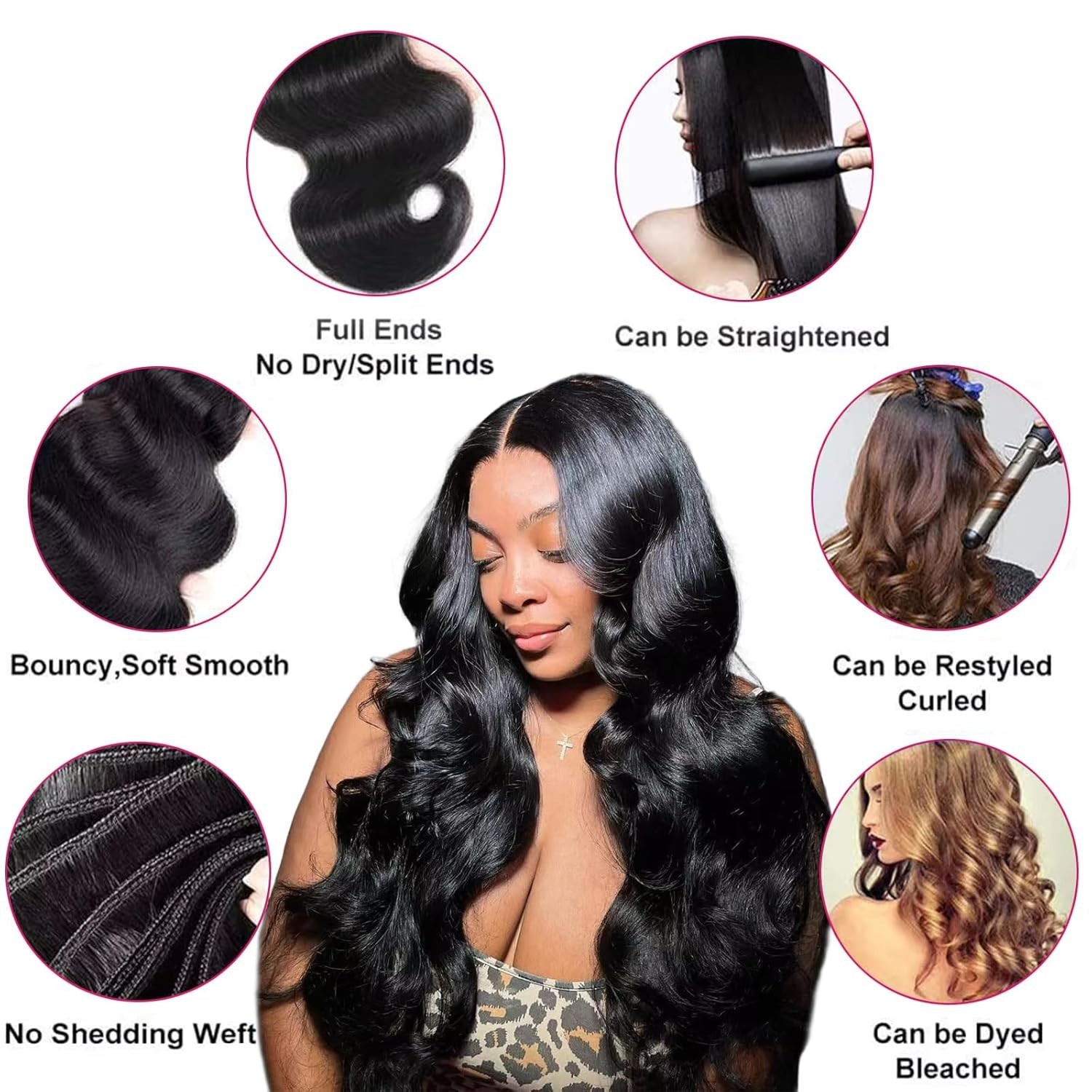 12A Human Hair Bundles Body Wave Bundles Human Hair 18 20 22 Inch 100% Unproc…