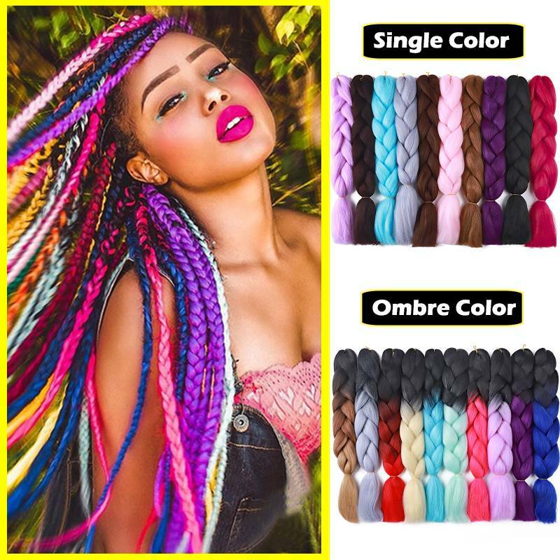 Synthetic Jumbo Braiding Hair Extensions Crochet Long Thick Ponytaill Halloween