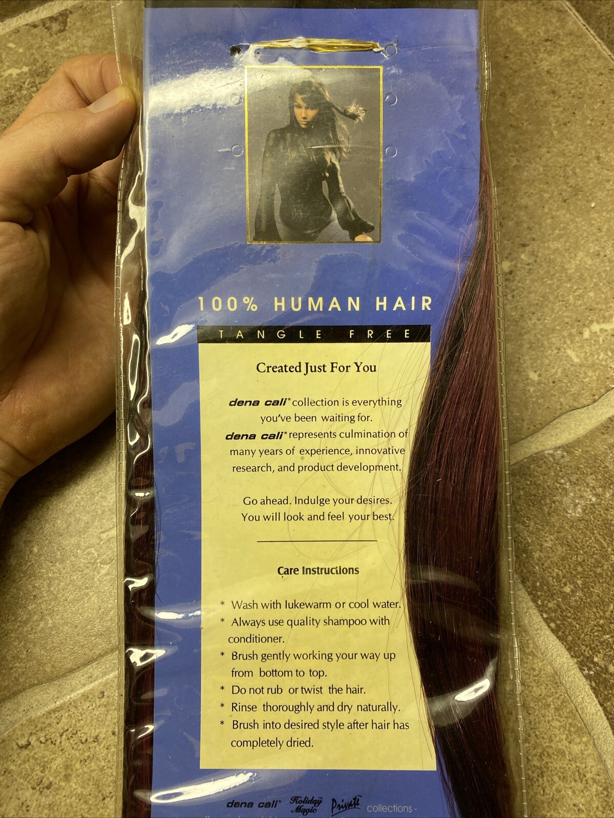 Dena Cali Premier Yaki 12” Color P1B/Burgundy Black Human Hair Weaving 2 Tone