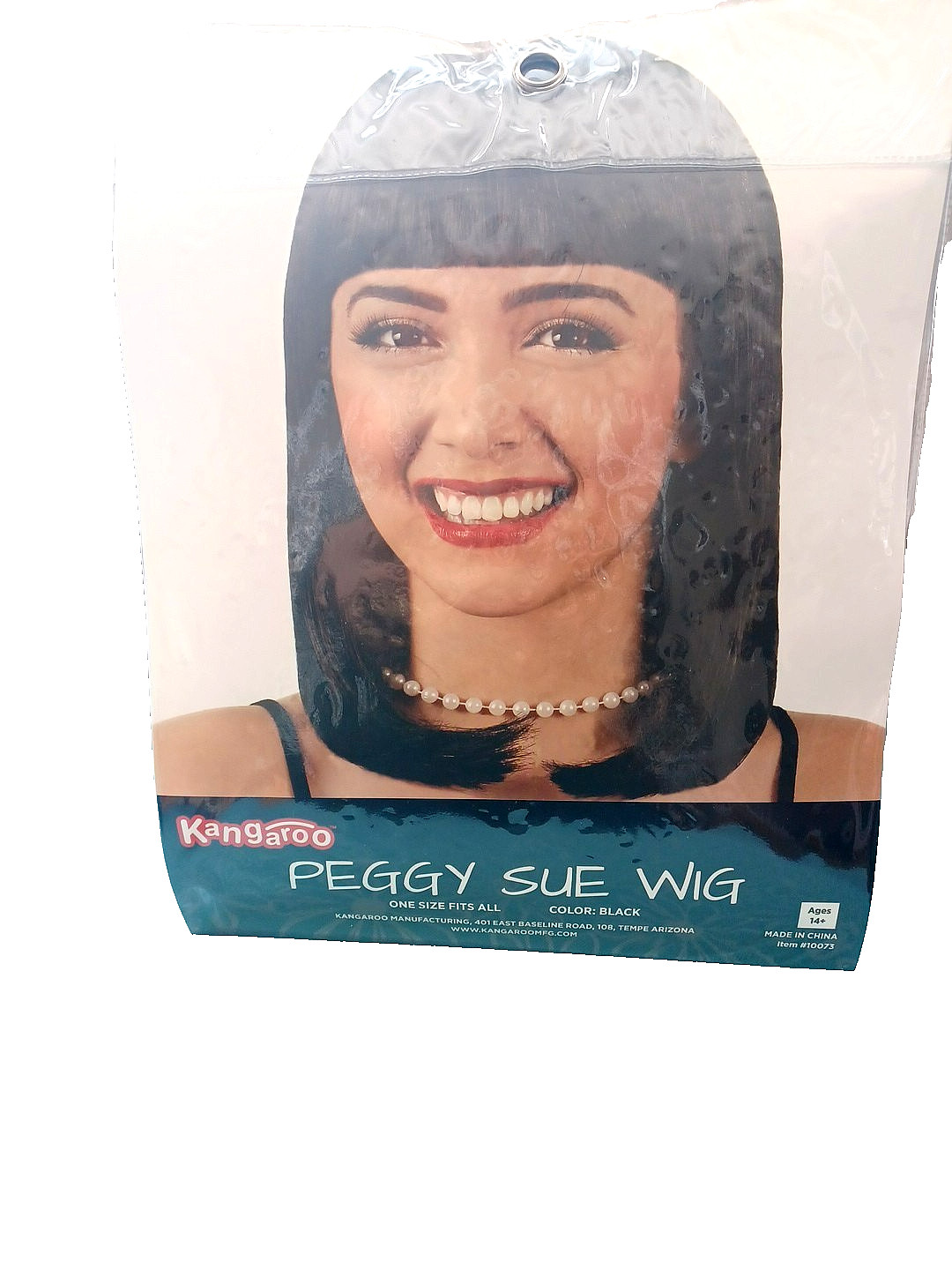 Peggy Sue Wig, Black One Size Fits All, perfect for any costume party July Sale