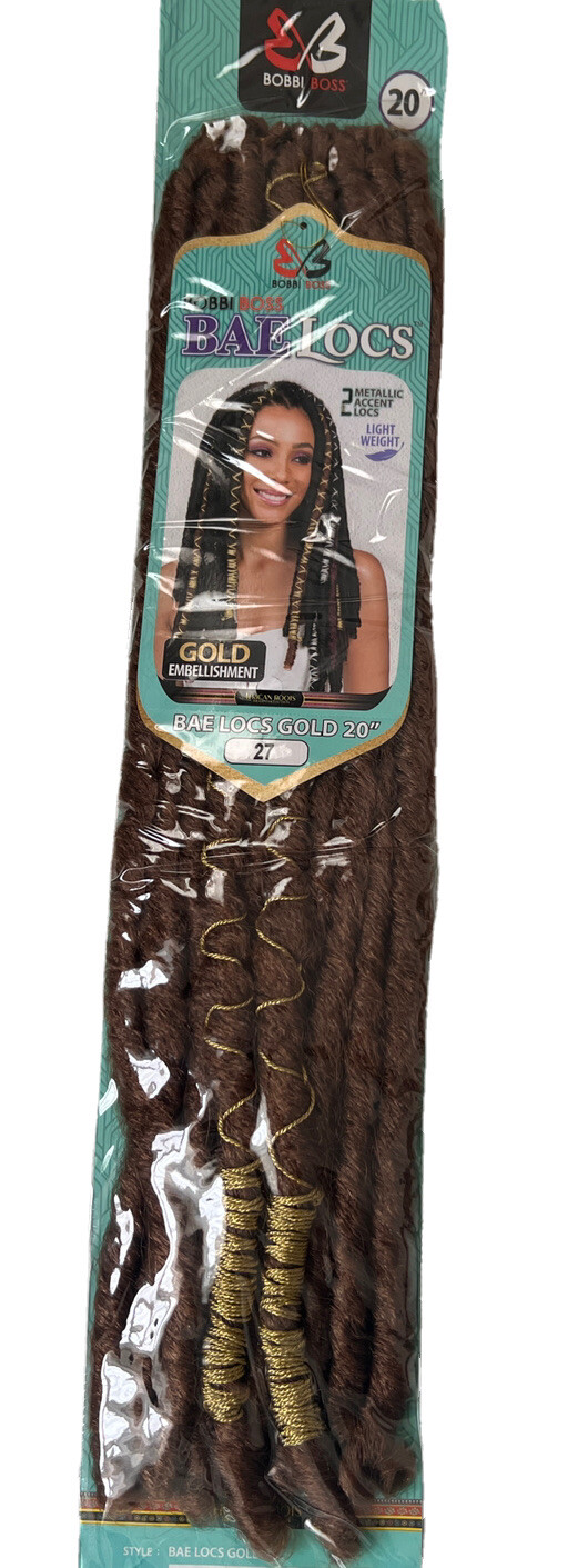 Hair Beauty Bae Locks Bobbi Boss Gold 20 inches Color 27 Light Weight Crochet