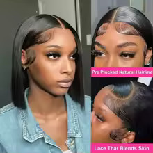 16inch 13×4 HD Lace Frontal Straight Human Hair Wig 250% density