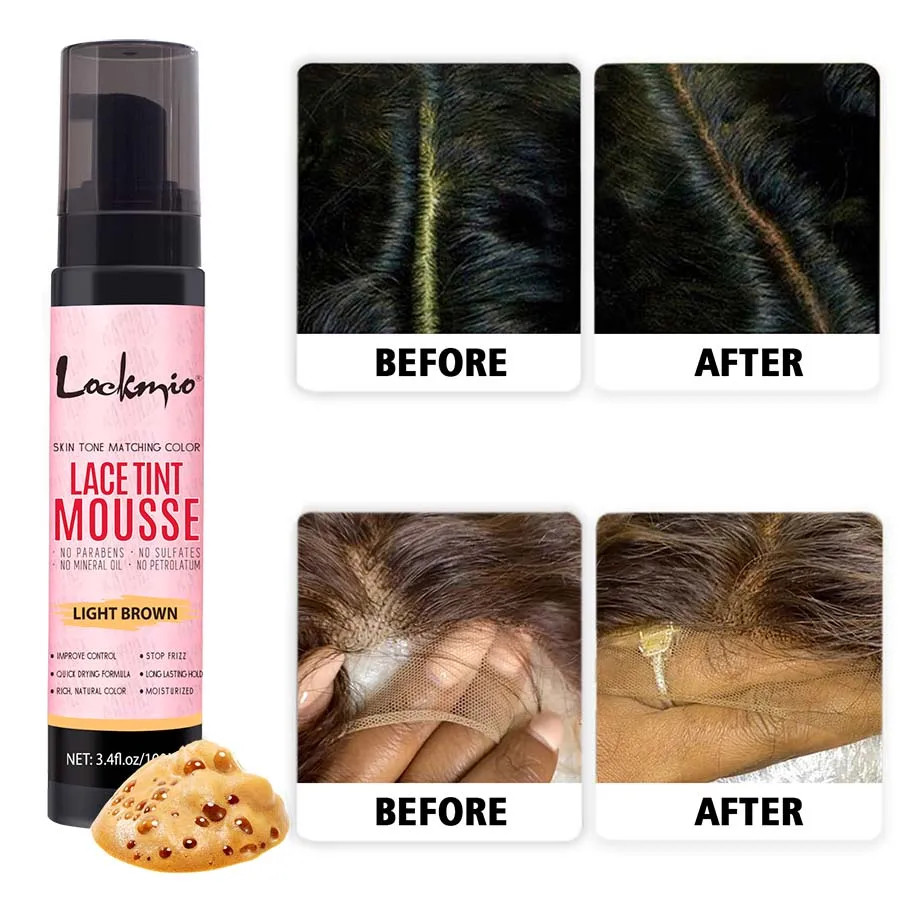 Natural Lace Tint Spray Dyed Foam Mousse for Women 100ML Wigs Mesh Skin-Fitting
