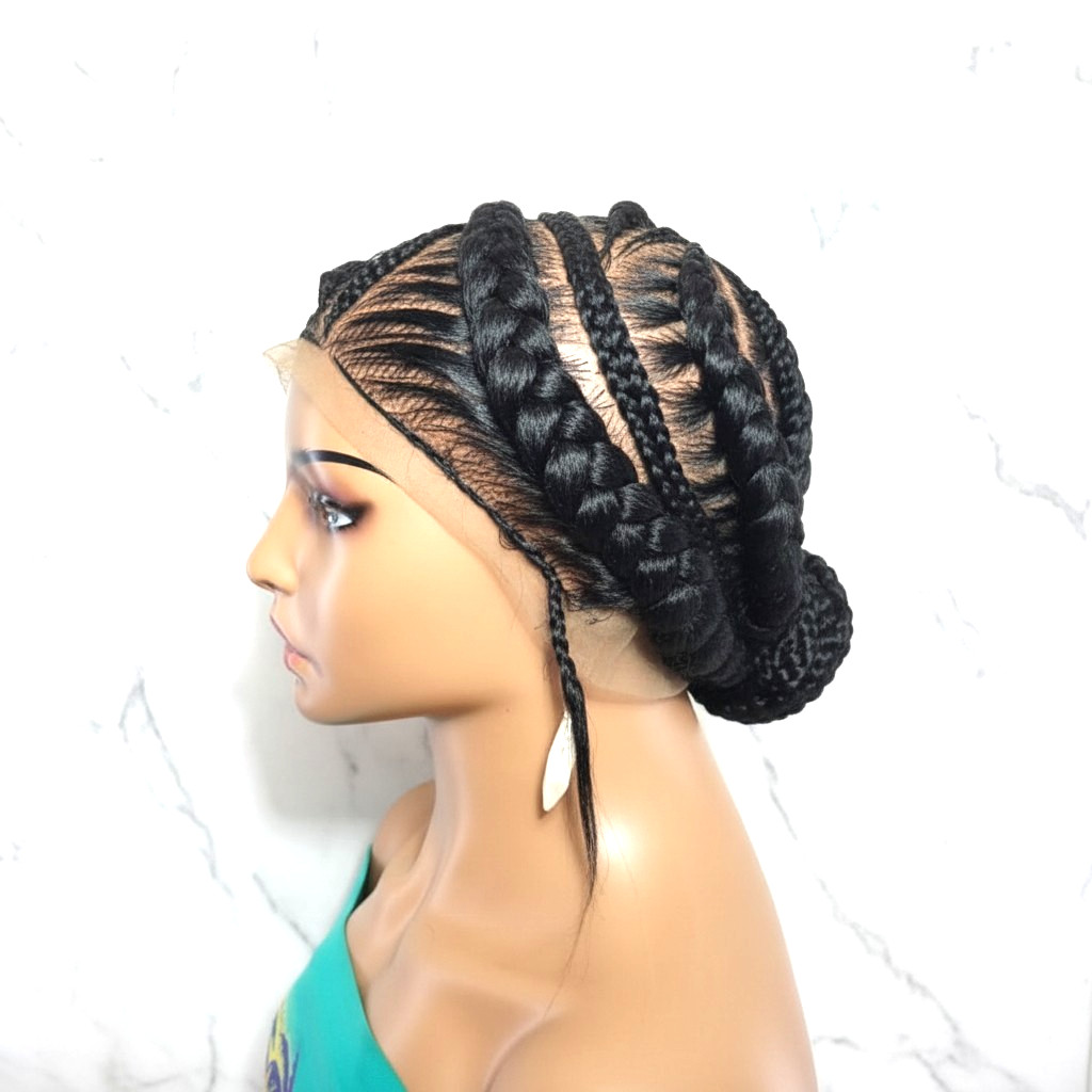 Braided Wig. Large Cornrow Braids. Full Lace with baby hair