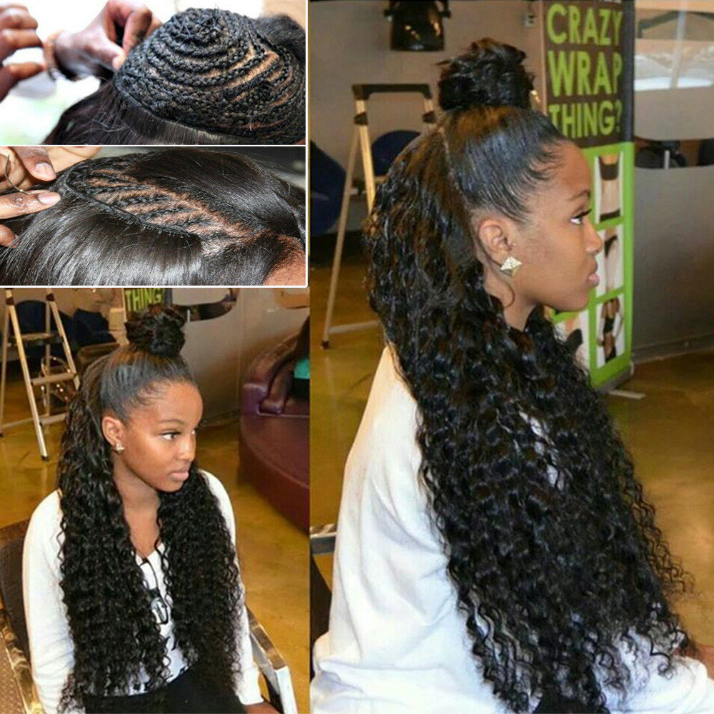 Virgin Remy Human Hair Extensions Water Wave Weave Weft 300G 3Bundles Thick TB