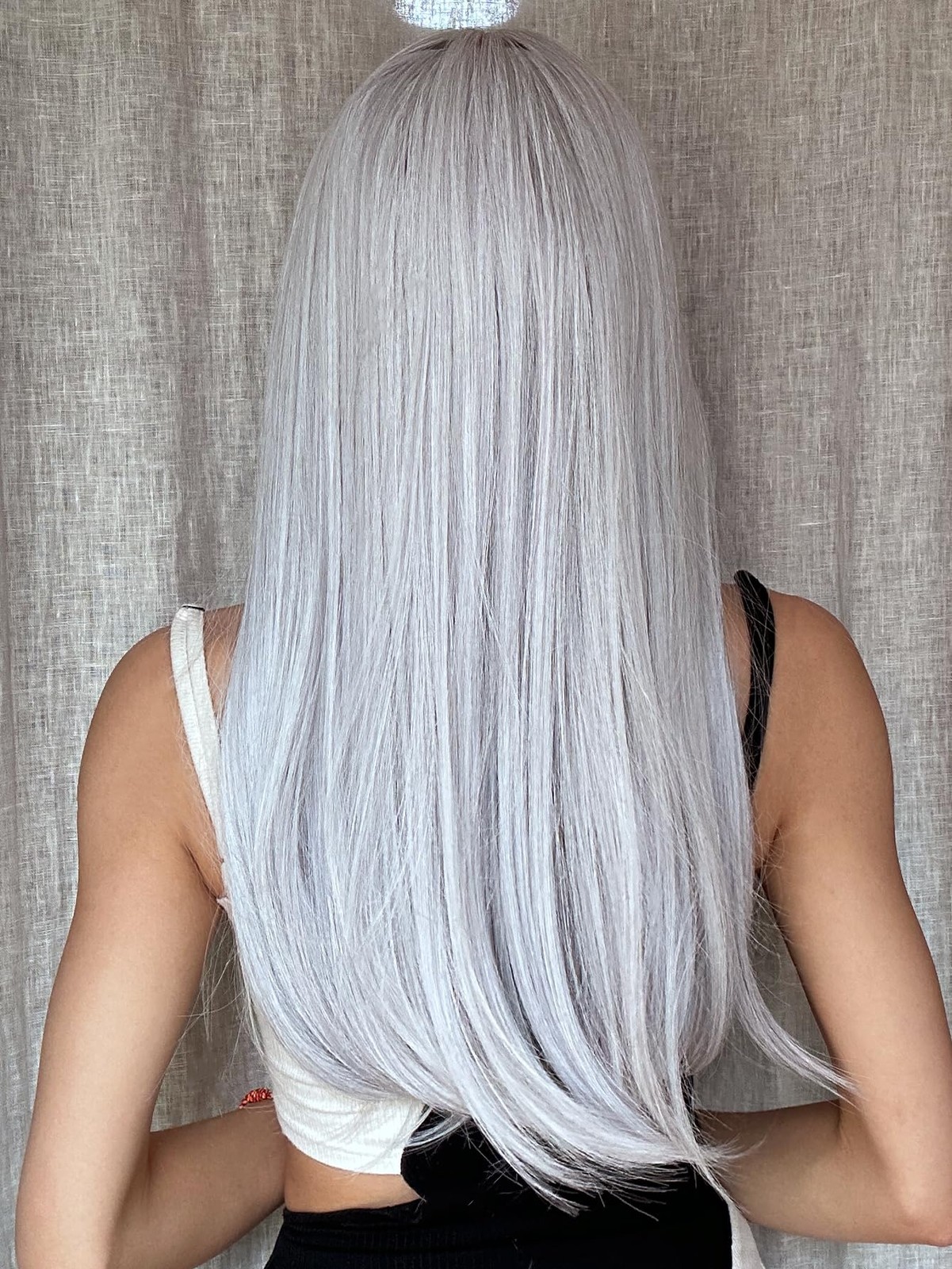White Wig with Bangs Long Straight White Wigs for Women Cosplay Wigs for Gril…