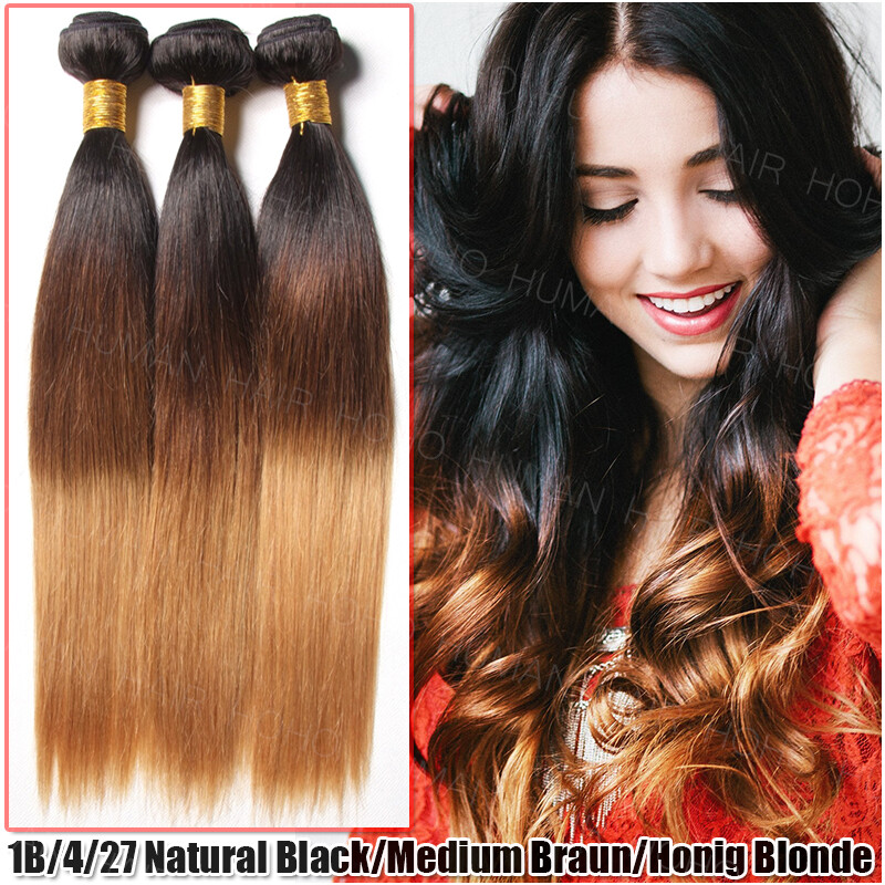 EXTRA-THICK 3Bundles/300G Peruvian 8A Virgin Human Hair Extensions Weave Weft US