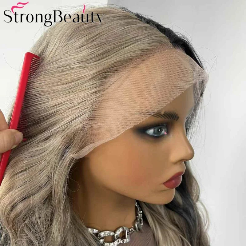StrongBeauty Long Lace Front Wigs Synthetic Wavy Women Wig Heat Resistant Hair