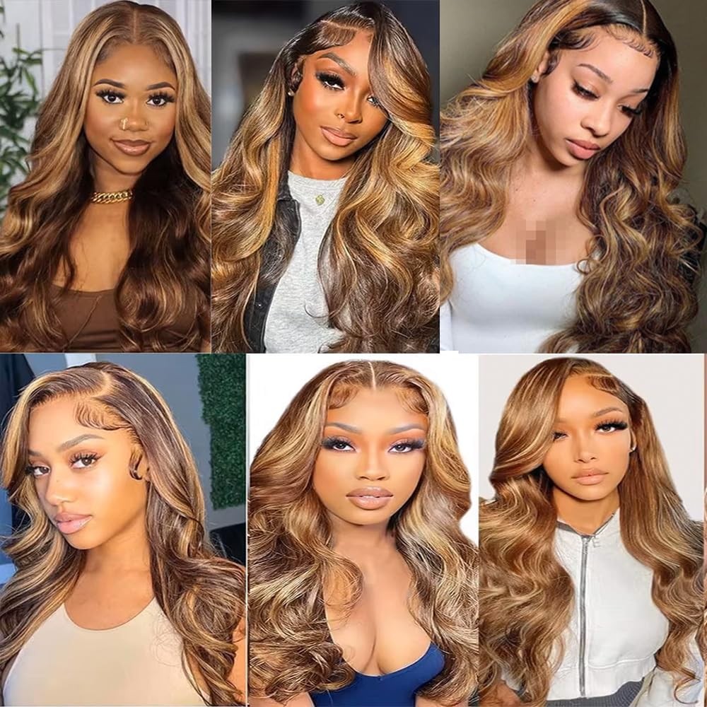 Qeuope P427 Highlight Body Wave Bundles Human Hair Ombre Two Tone Blonde Mixed