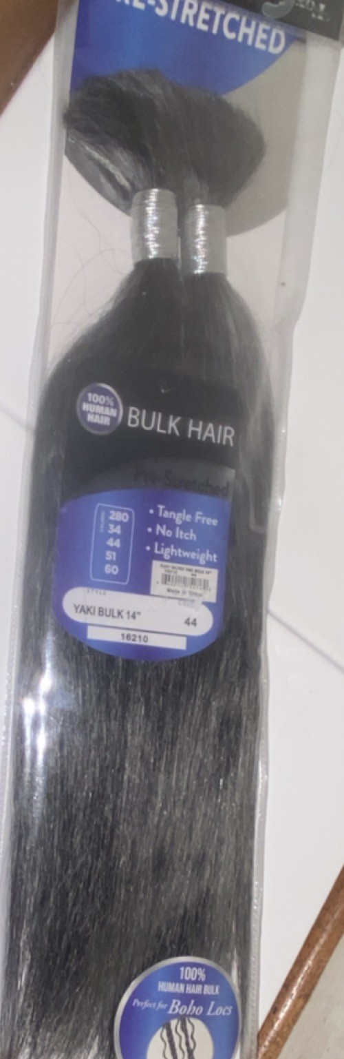 Foxy Silver Yaki Bulk Human Hair Extension 14″ (2) Color 44 Tangle Free