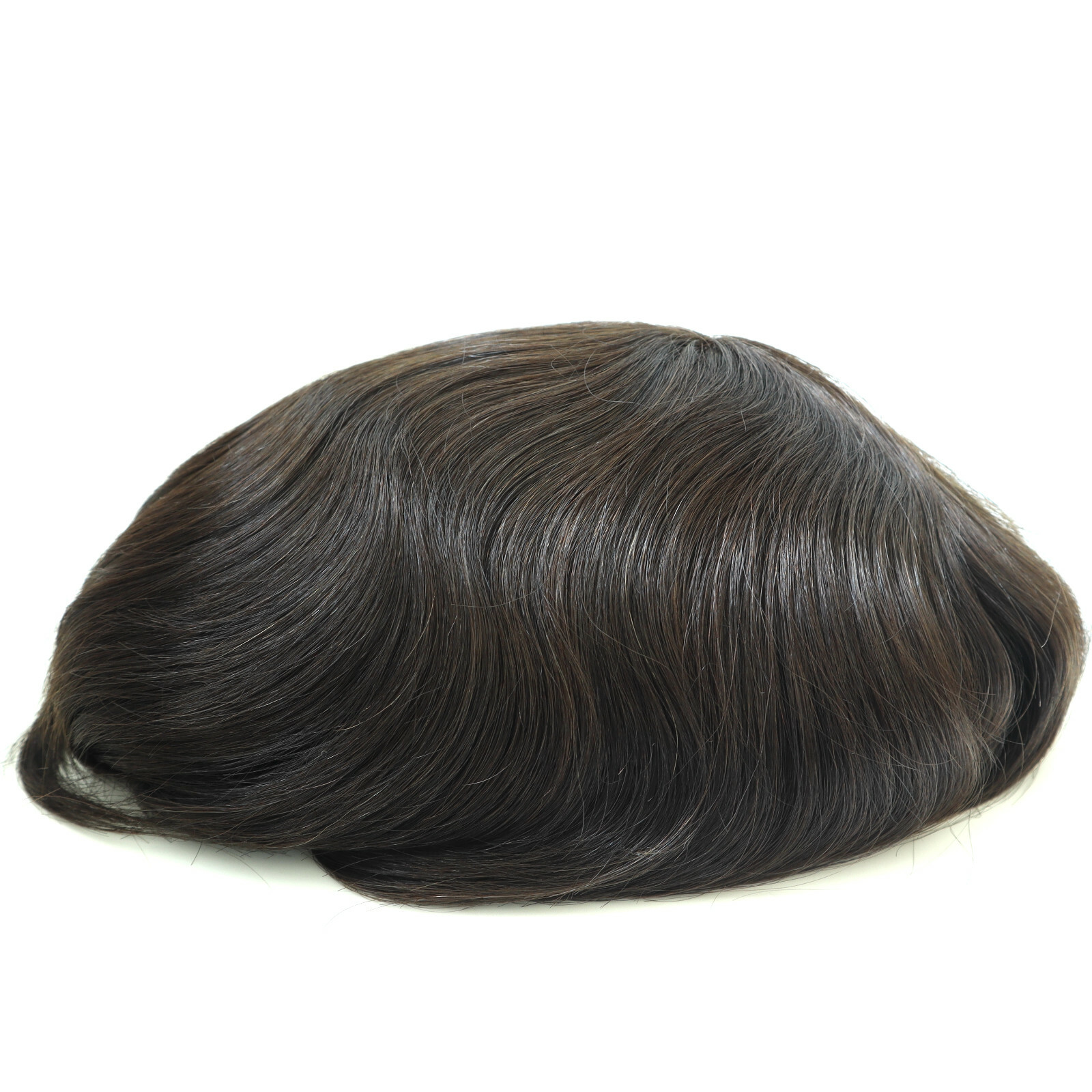 Mens Hair Replacement System Toupee Injection Skin Silk Lace Remy Hair Pieces