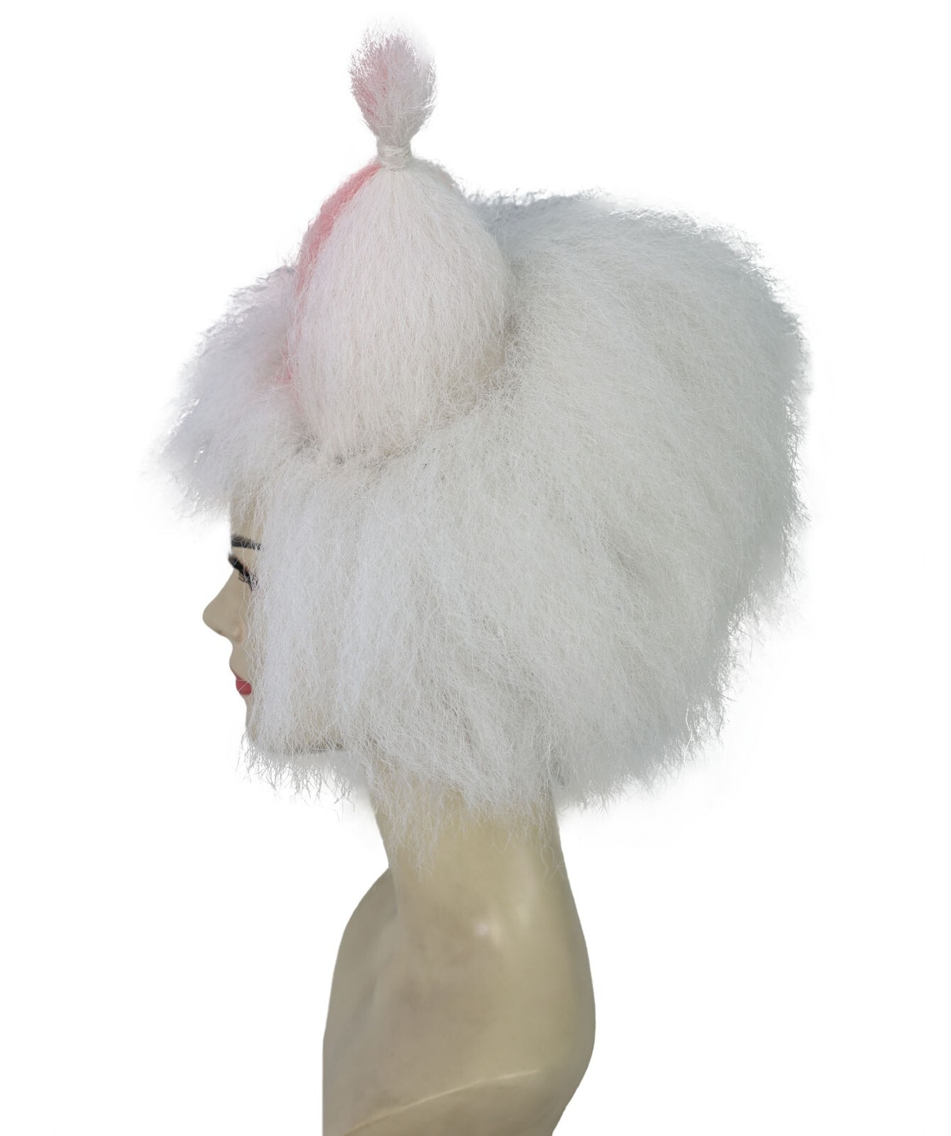Victoria, Multiple Fluffy Cat Women Wig with Pink Ears, Breathable Capless Cap
