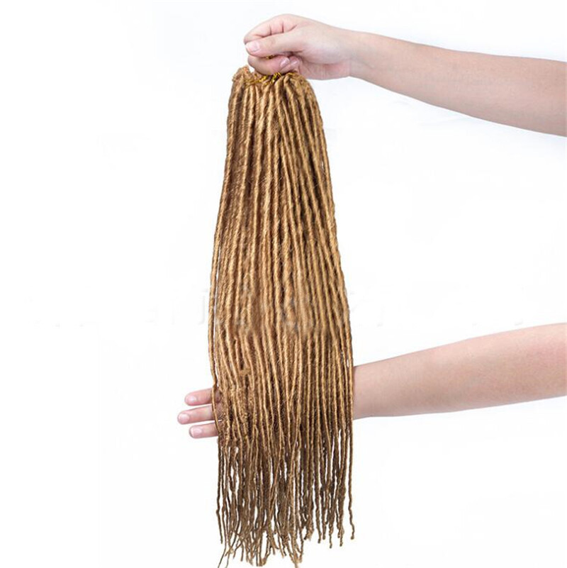 20″ Soft Thin Dreadlocks Crochet Braids Twist Faux Locs Crochet Hair Extensions