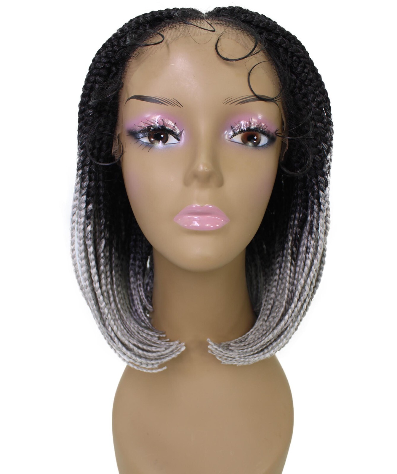 LUXLUXE Tiara Straight 12 in Long 4X4 Hand Tied Lace Braided Wig, BLB-0140