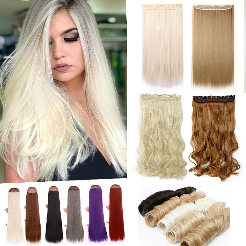 17-29″ Blonde Real Long Full Head Clip in Hair Extensions One Piece Hairpieces