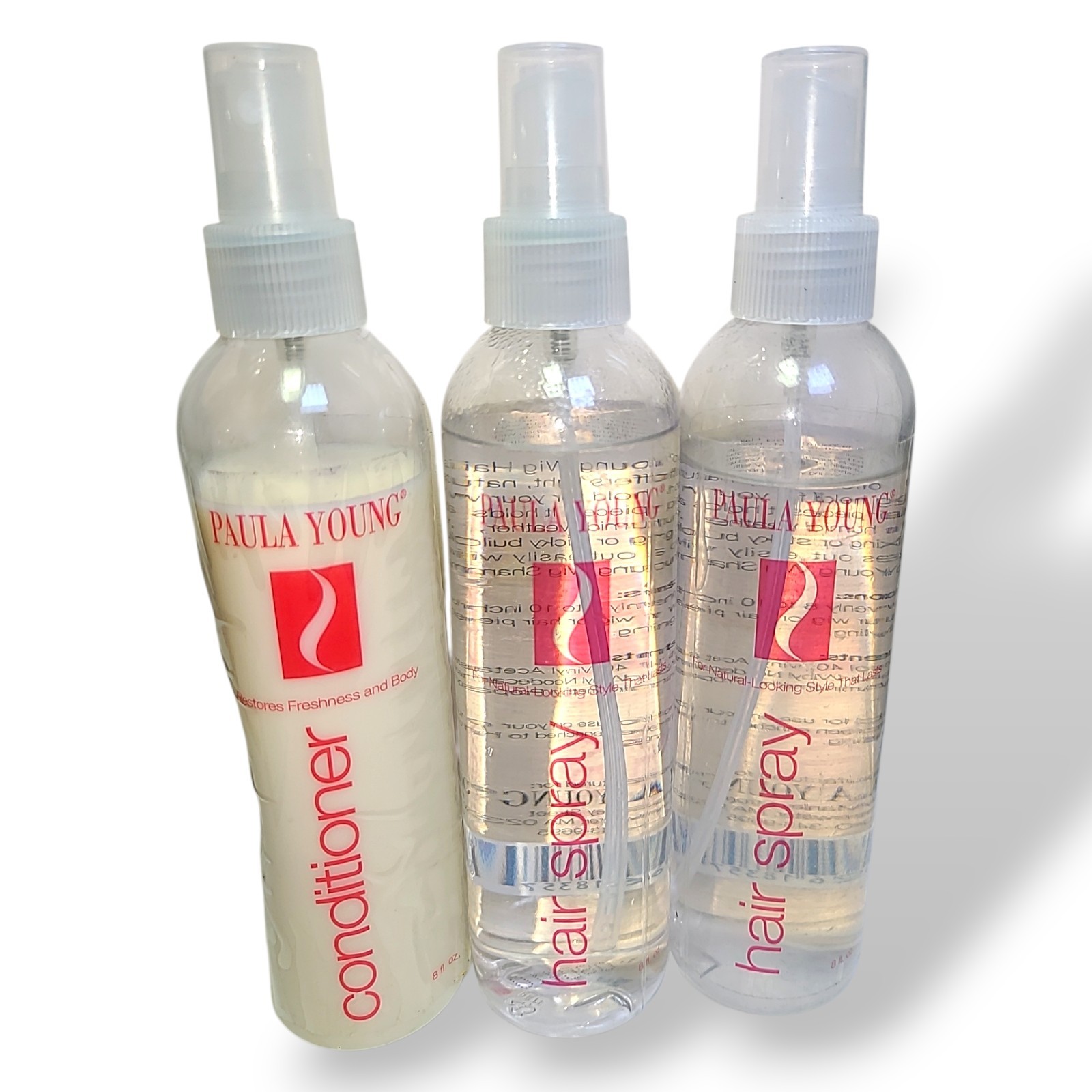 NOS Paula Young Wig Conditioner Hair Spray Lot 3 New 8 oz Hairpiece Care
