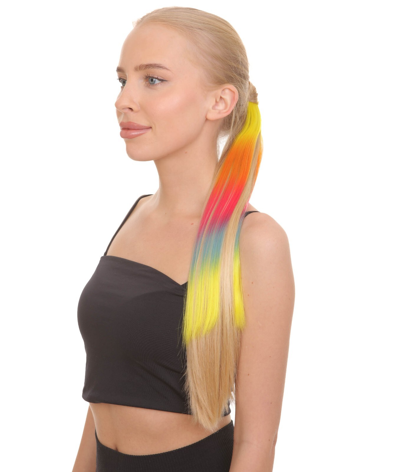 Adult Unisex 16″ Inch Rainbow Vibrant Ponytail Extension, ST-064