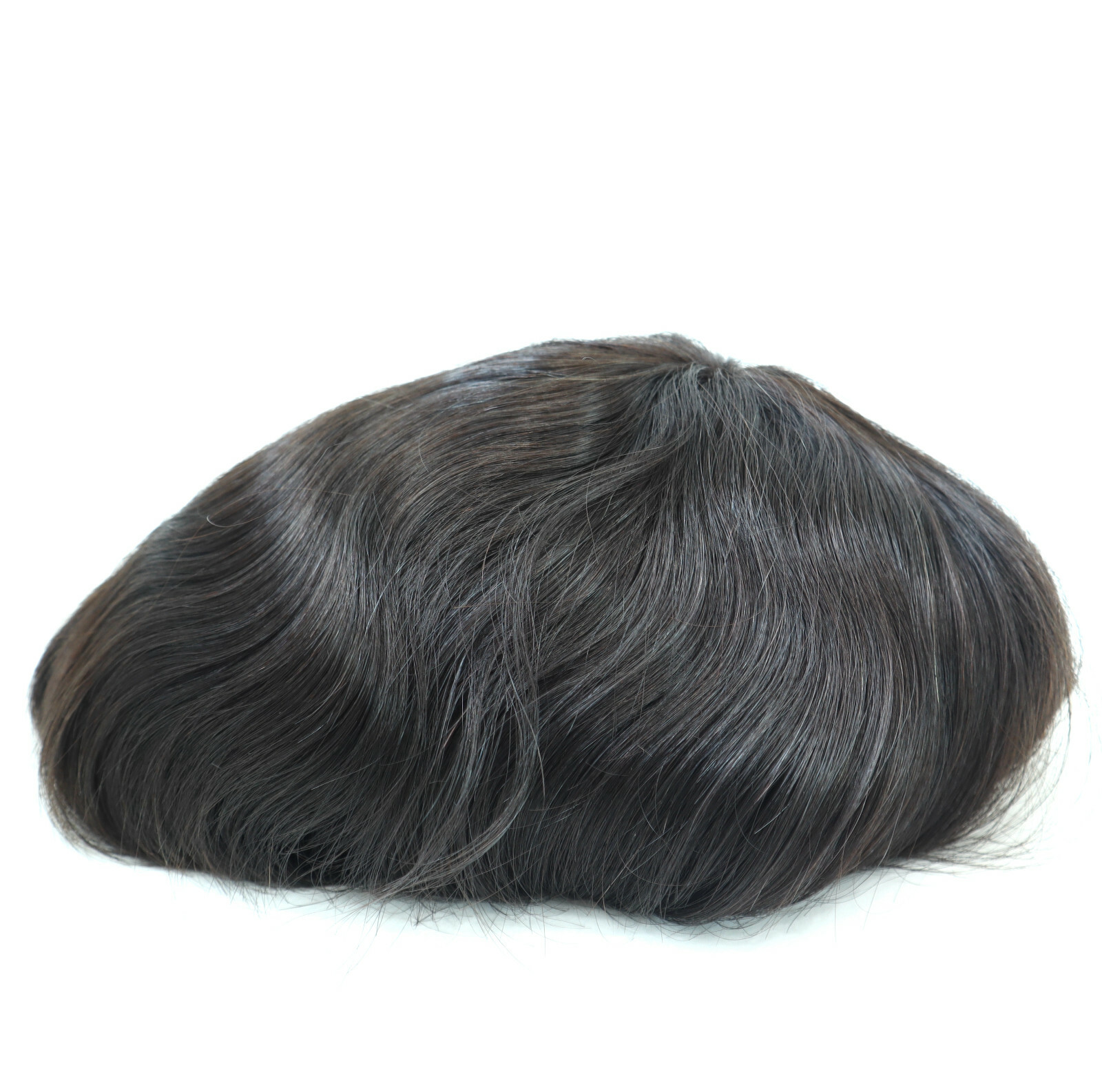 Mens Hair Replacement System Toupee Injection Skin Silk Lace Remy Hair Pieces