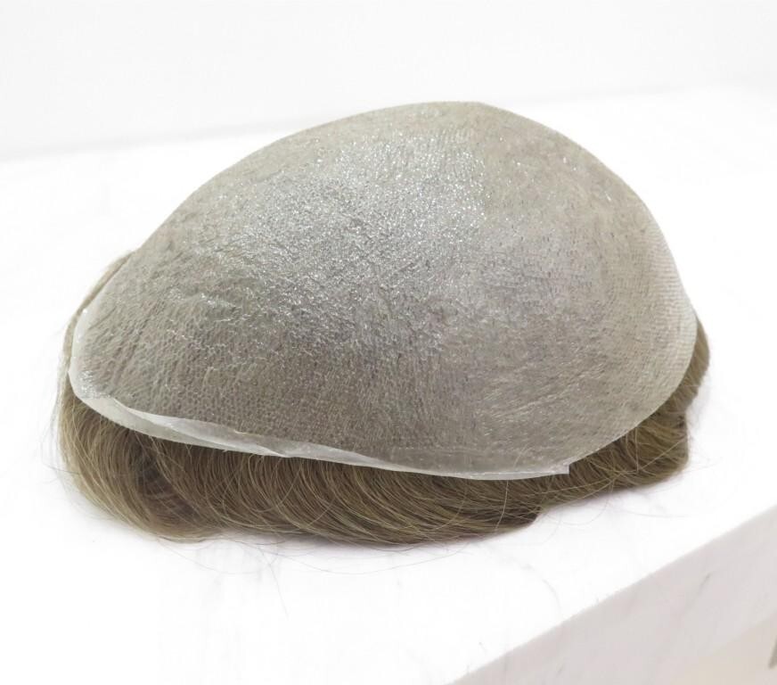 Toupee Hairpieces Invisable Super Thin Skin Male Wig Real Human Hair System 7X9