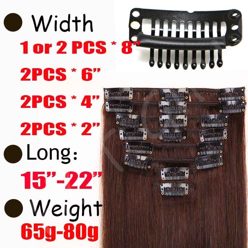 On Sale 100% Real Human Hair Clip in soft Remy Full Head Hair Extensions HQ390