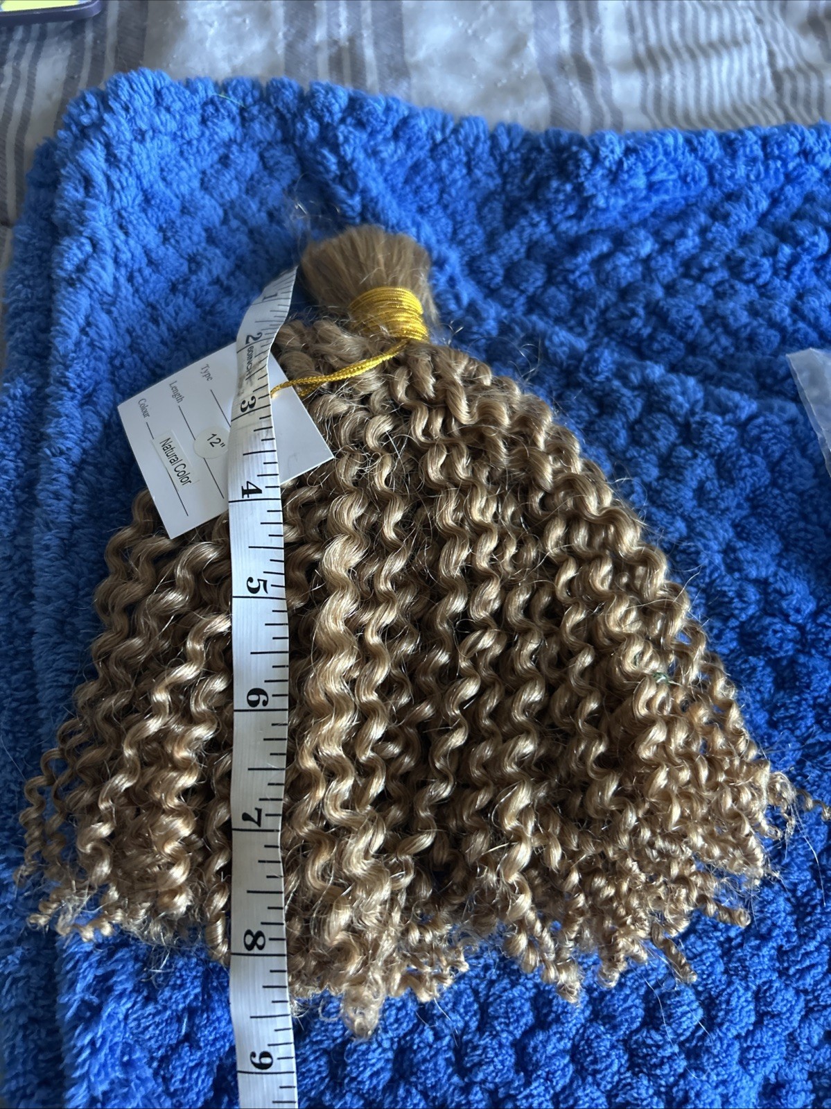 3 Bundles Human Hair 12” Bulk For Braiding NO WEFT Golden Blonde Color #27 FRESH