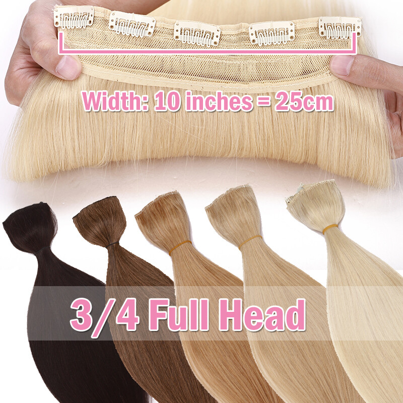 Clearance One Piece Weft Clip In Hair Extensions Real Remy Human Hair Hairpieces