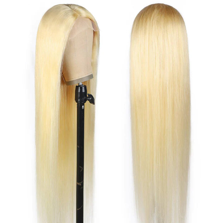 613 Blonde 13*4 HD Lace Wear Go Glueless Wig Pre-Cut Human Hair