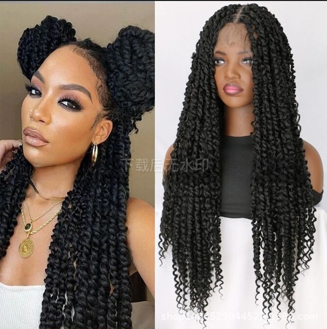 Knotless Box Braided Wigs Full Double Lace Braid Wig for Black Women