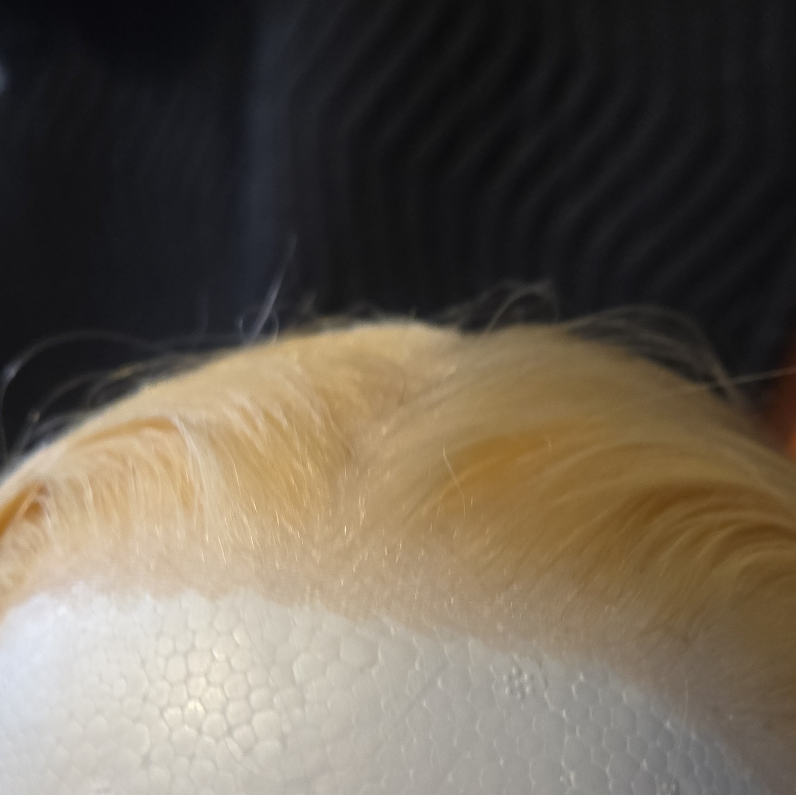UNice Glueles Lace Front Human Straight Blonde Wig Middle Part 24in / 234gm