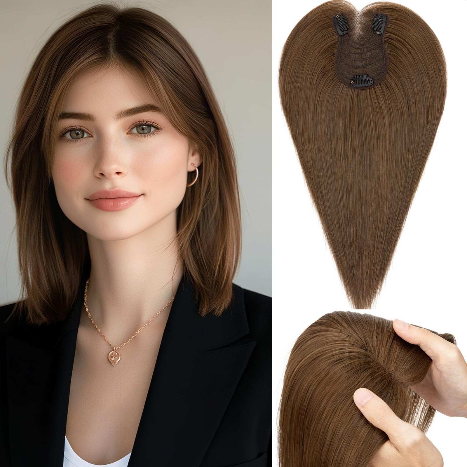 Rich Choices Hair Toppers for Women Real Human Hair Remy Hairs Toppers Hairpiece