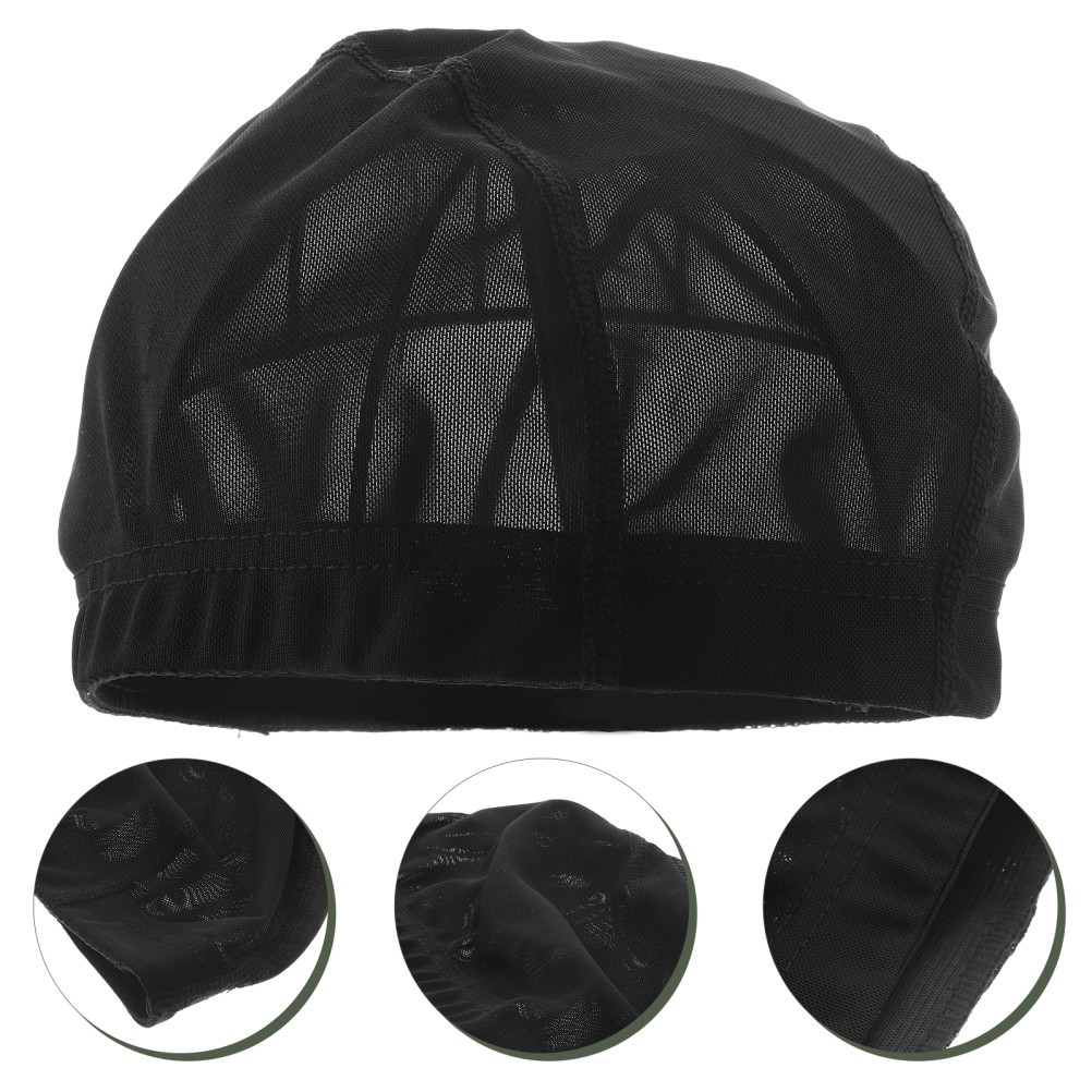 3Pcs Durable Black Wig Caps Elastic Mesh Net for Wig Use Comfortable Headwraps