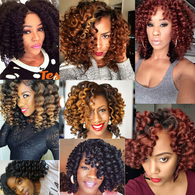 5 Packs Ringlet Wand Curl JAMAICAN BOUNCE 6 inch Hair Crochet Braid Extension US