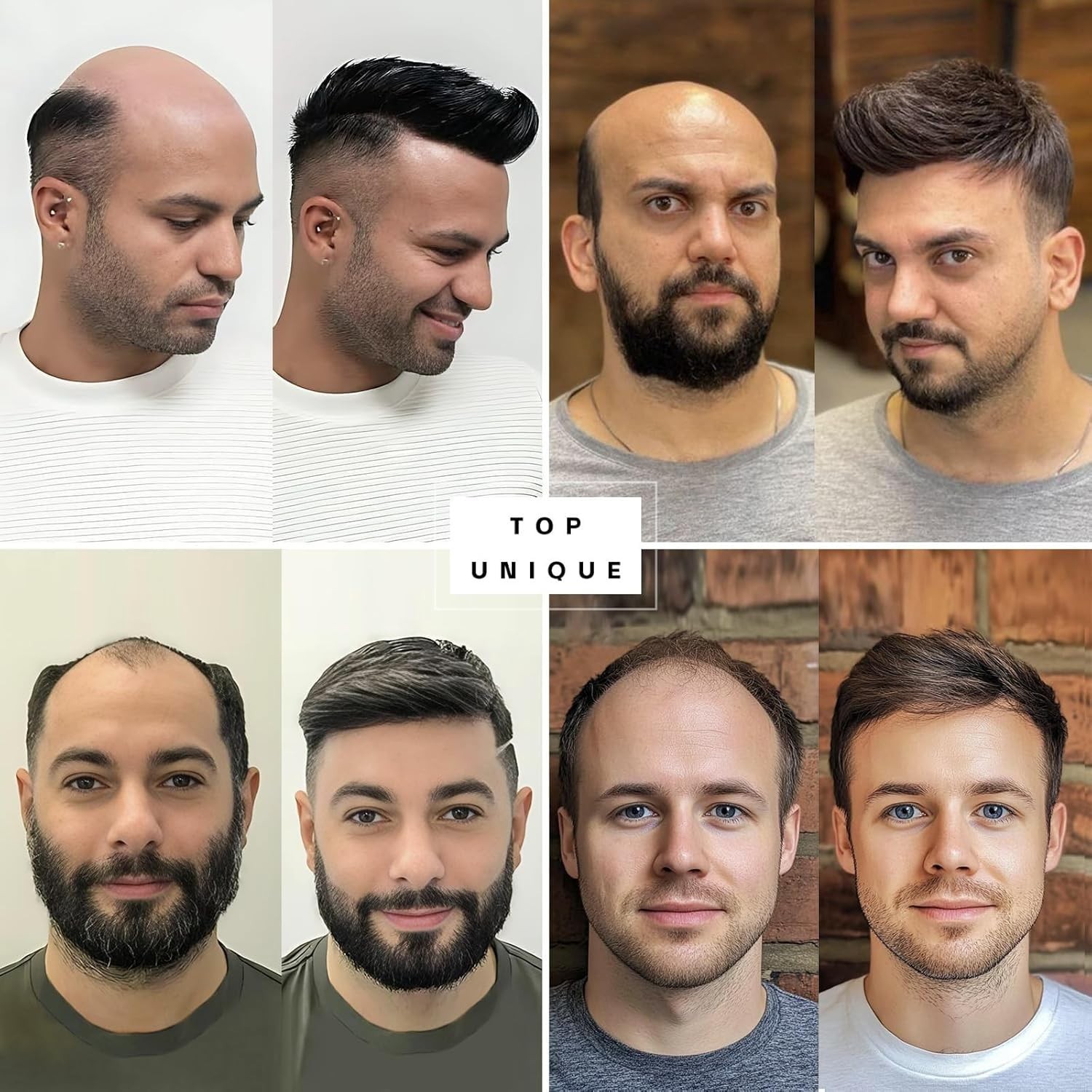 Swiss Lace Top Invisible PU Base Toupee for Men #6 Light Brown 8×10 130% Density