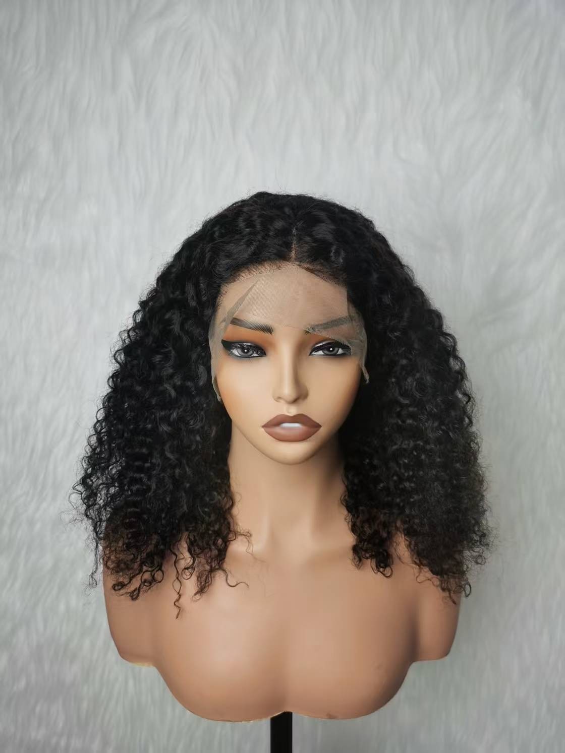 14inch 360 Transparent Lace Curly Wig
