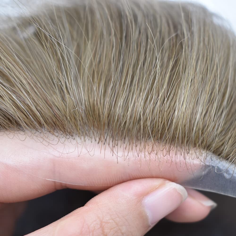 Mens Hair Replacement Ultra Thin Skin Toupee All Colors Hairpieces PU System US