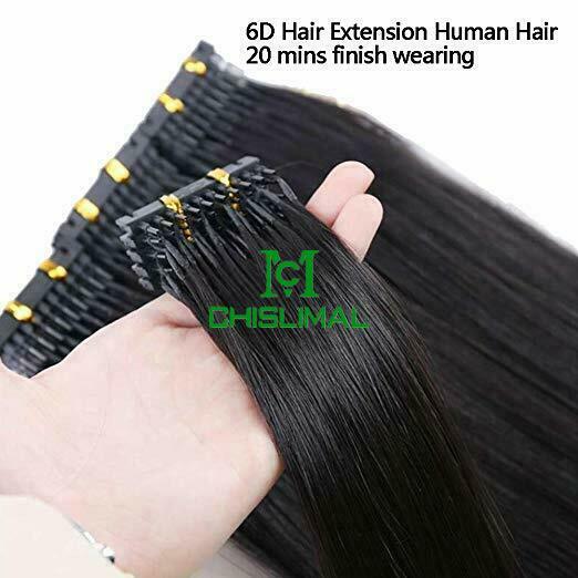 black brown blonde 6D Micro Hair Extensions Remy Hair 50gram 100Strands 10Rows