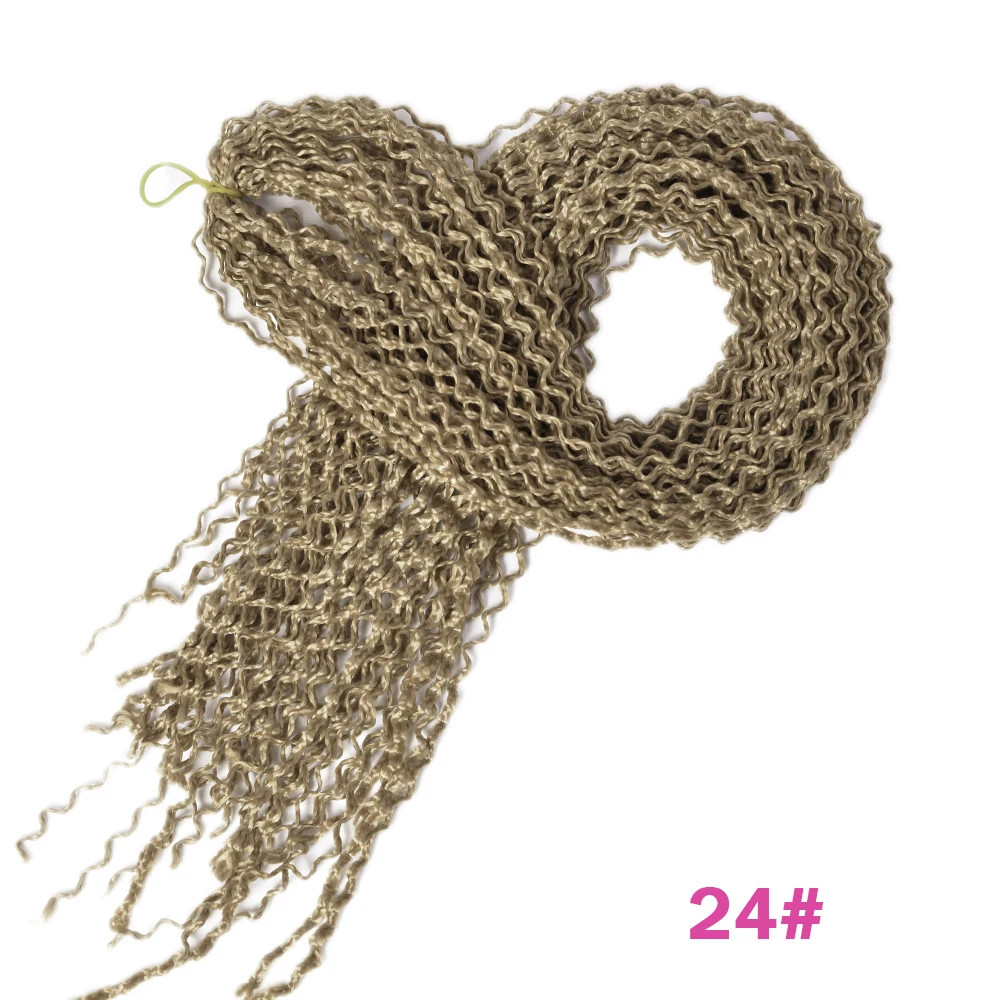 Zizi Curly Wave 28 Inch Long Synthetic Crochet Braiding Hair Extensions Thin