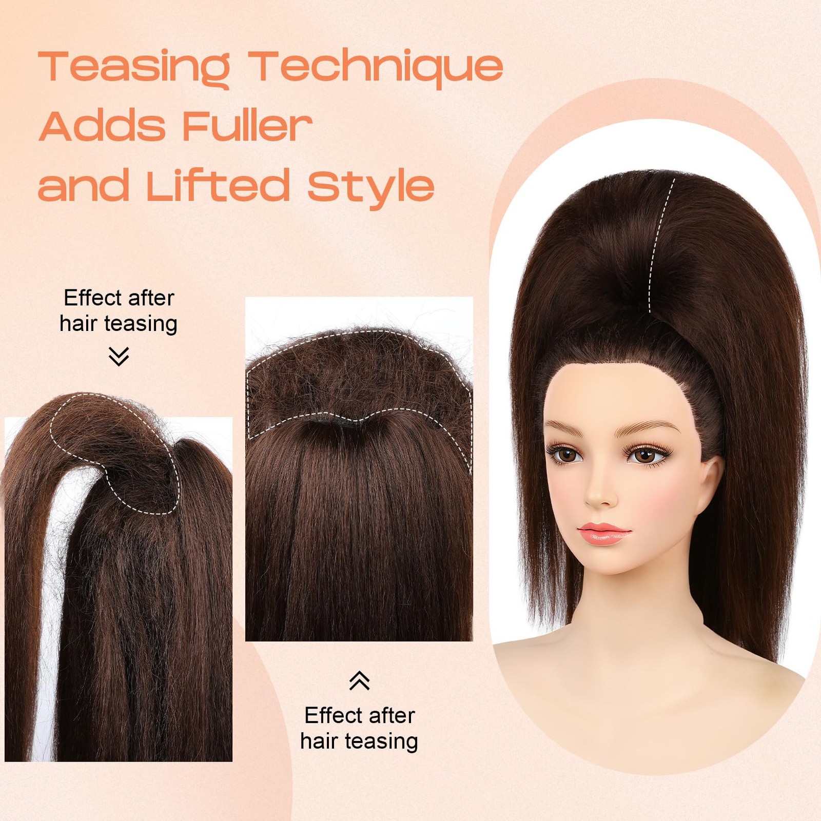 Seikea Cheer Ponytail Hair Piece 100 Super Protein Fiber Straight Cheerleader